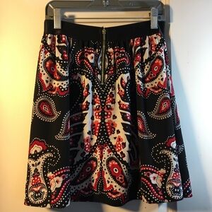 New Bebe Paisley Print Circle Skirt S